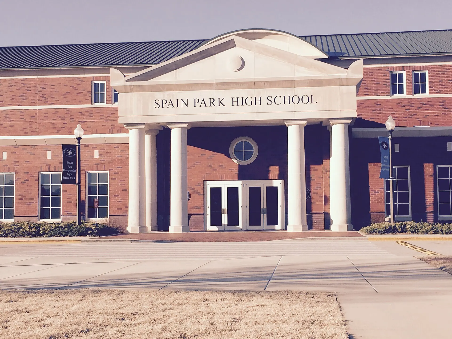 Spain Park High School on Valleydale Road in Hoover, where Celebrate Hoover Day visitors park for the festival at neighboring Veterans Park.