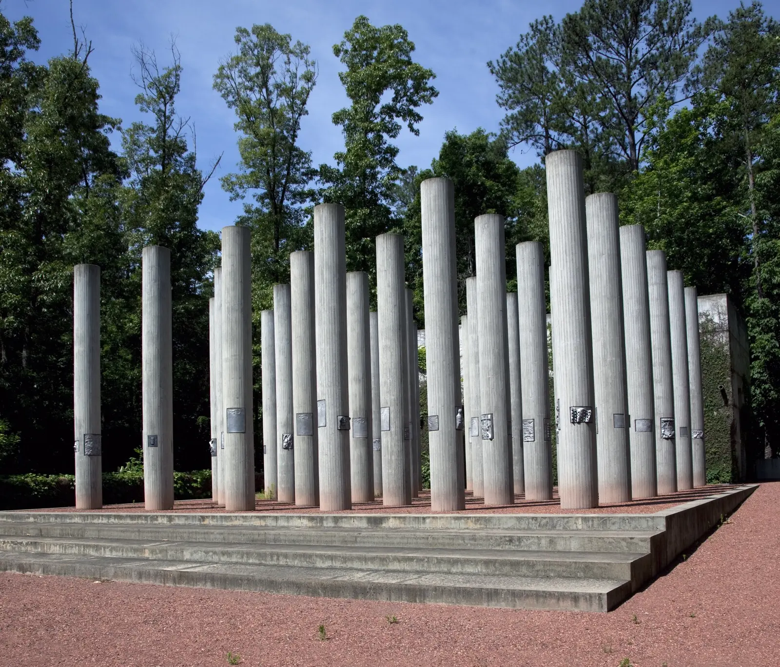 Columns of the Alabama Veterans Memorial Park in Birmingham.