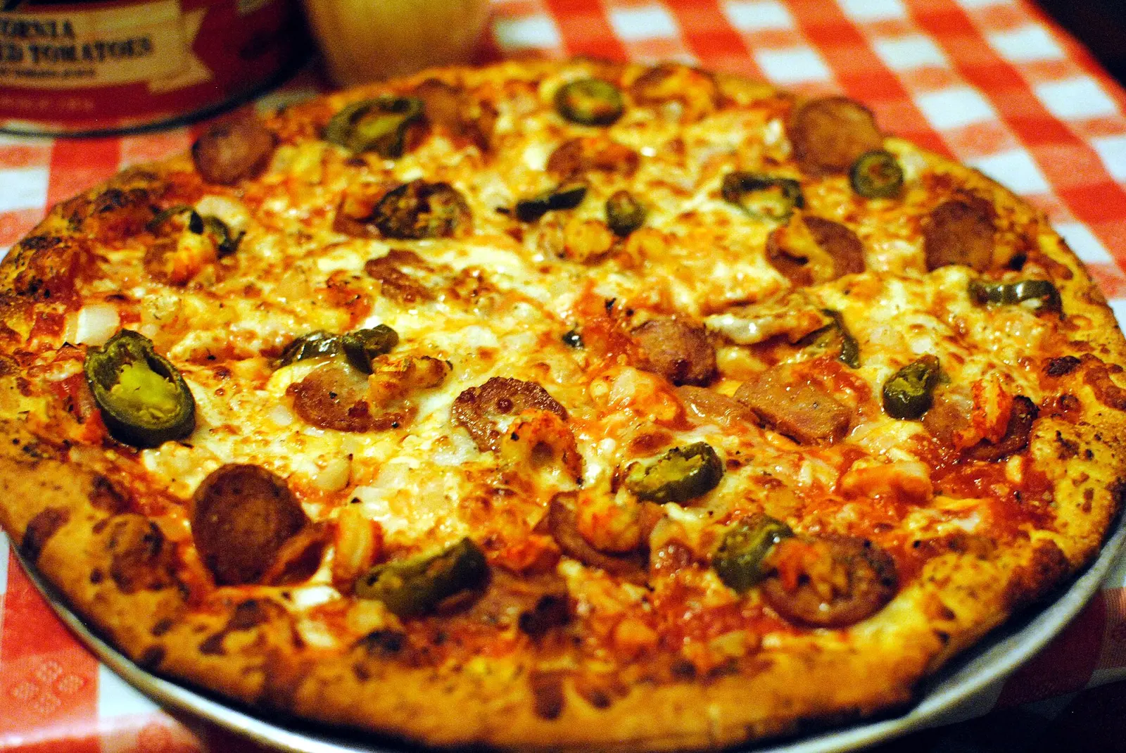 A Cajun pizza at a pizzeria in Huntsville, Ala.
